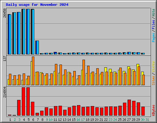 Daily usage for November 2024