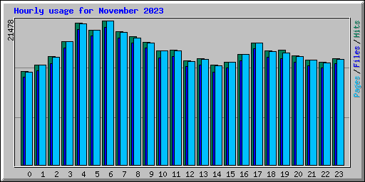 Hourly usage for November 2023