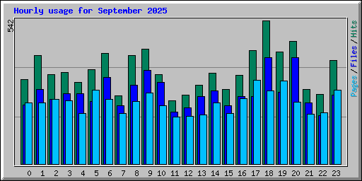 Hourly usage for September 2025